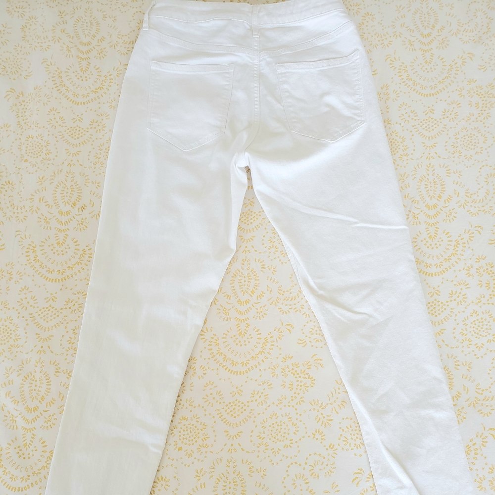 H&M High Waisted Skinny Jeans White
